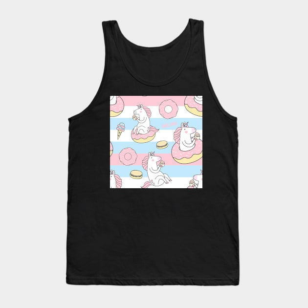 Unicorn Doughnut Dream Tank Top by VinylPatch